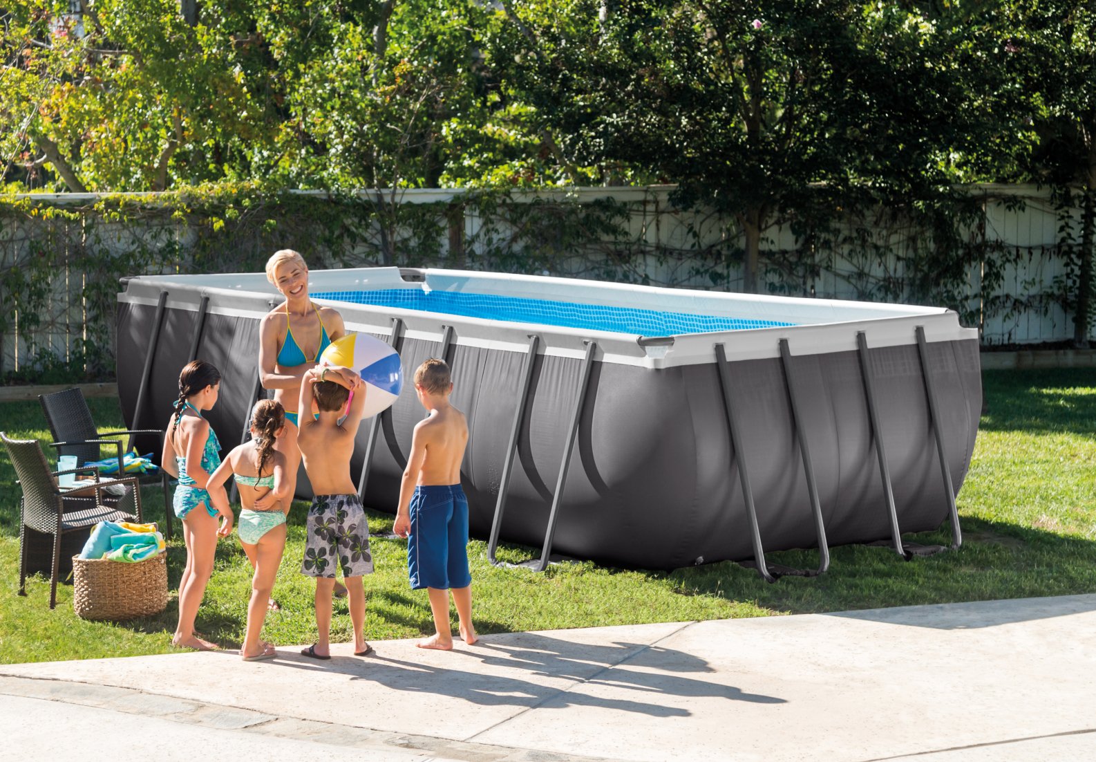 Intex 18ft x 9ft x 52" Ultra XTR Frame Pool Set with Filter Pump – Rectangular - Image 41582