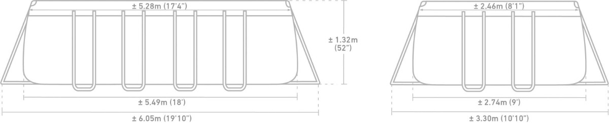 Intex 18ft x 9ft x 52" Ultra XTR Frame Pool Set with Filter Pump – Rectangular - Image 182855