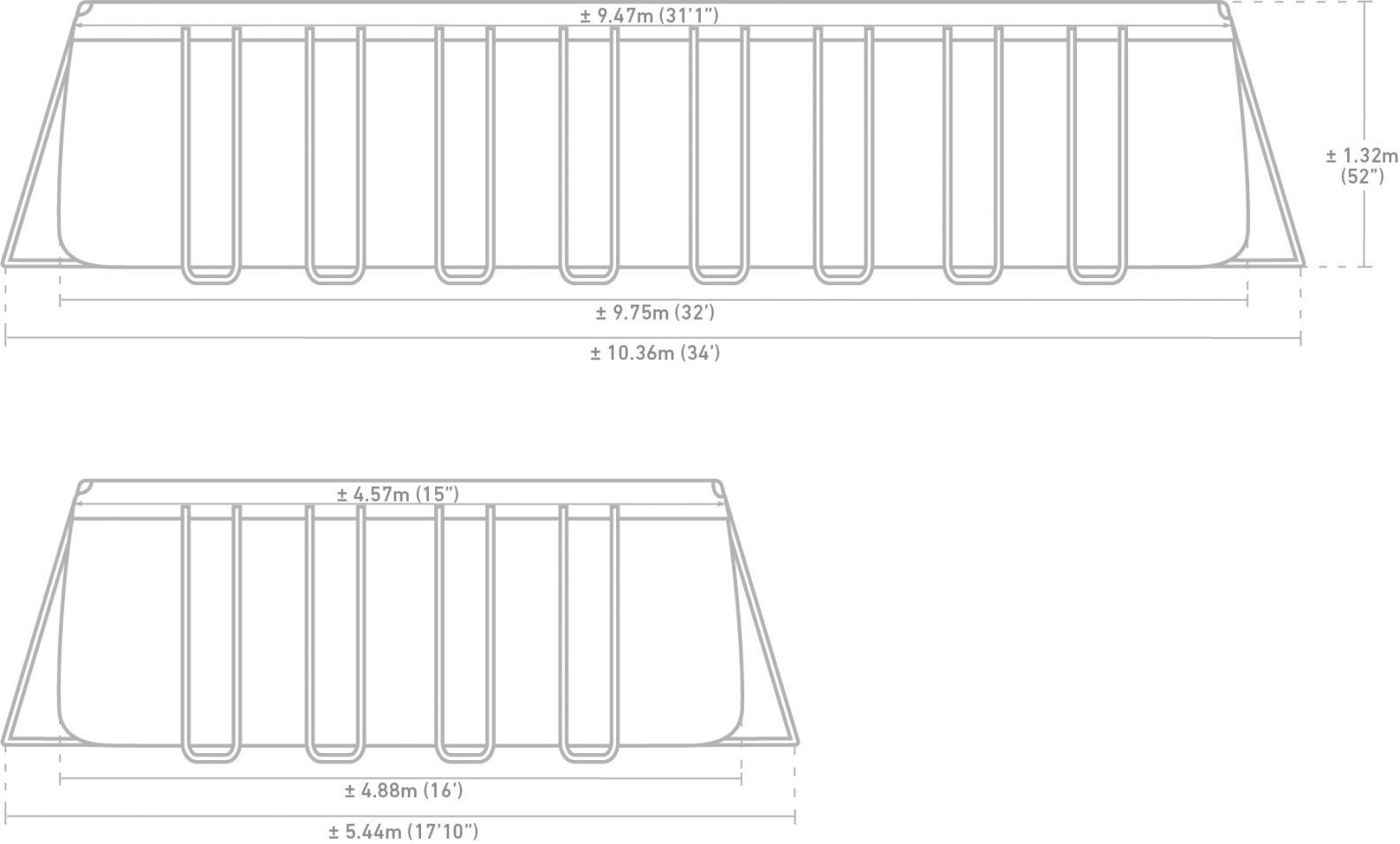 Intex 32ft x 16ft x 52" Ultra XTR Frame Pool Set with Filter Pump – Rectangular - Image 183019