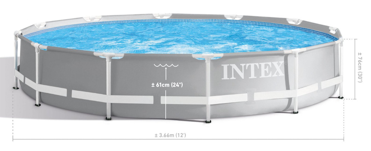 Intex 12ft x 30" Prism Frame Pool with Filter Pump – Round - Image 182863