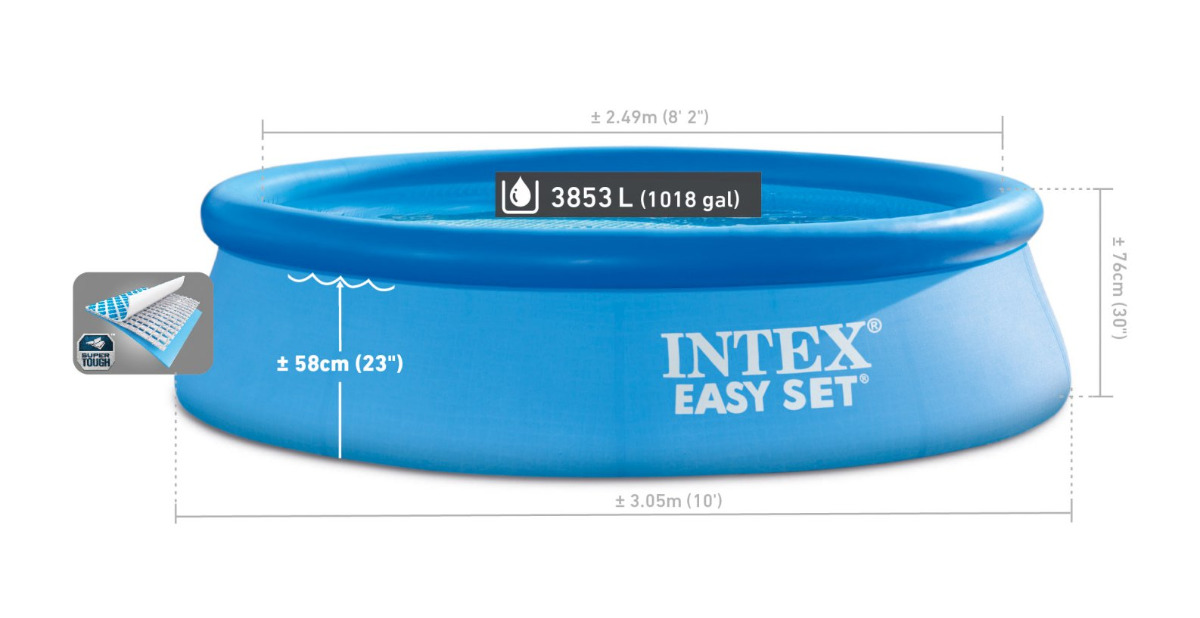 Intex 10ft x 30" Easy Set Pool with Filter Pump - Round - Image 182866