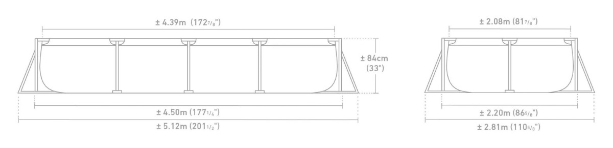 Intex 14ft 9" x 7ft 3" x 33"  Steel Frame Pool with Filter Pump – Rectangular - Collection Only  - Image 182859