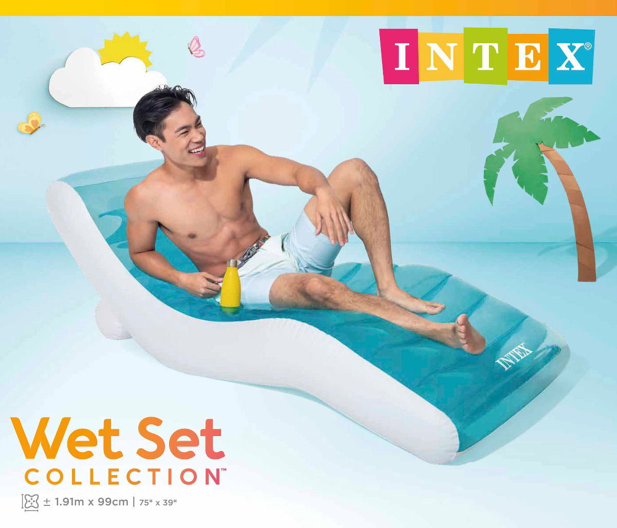Intex Inflatable Pool Mattress | Splash Lounge (75" x 39") - Image 182617