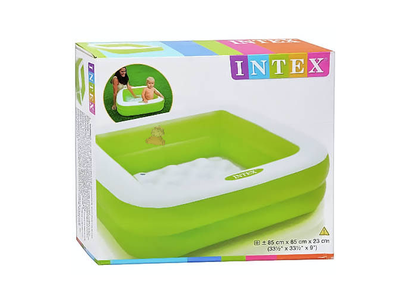 Intex Inflatable Play Box Pool - Green (1 - 3 Years) - Image 36981