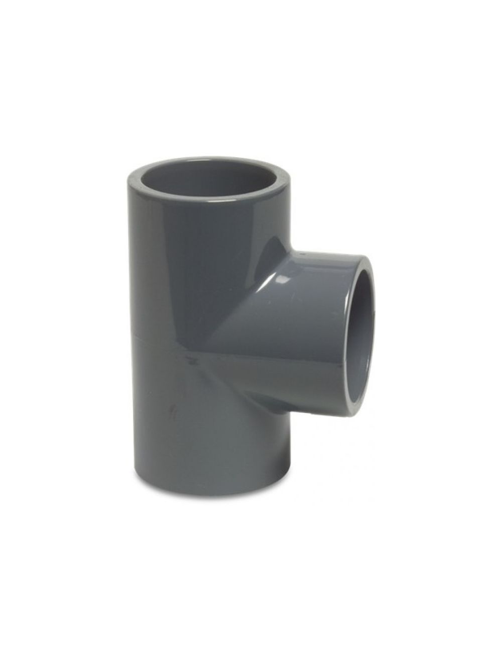 Mega T-piece 90° PVC-U 63 mm Glue Socket 16bar Grey - Pool Pro