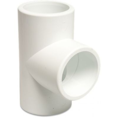 Mega T-piece 90° PVC-U 1.5" Imperial Glue Socket 16bar White