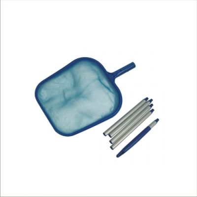 Pool Standard Flat Leaf Skimmer with Aluminum Pole (48"- 5 Section)