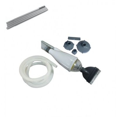 Pool Vacuum Kit for Above Ground Pools (with 5m Hose and 80"/200cm Aluminium Pole in 4 Sections)