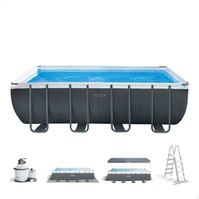 Intex 18ft x 9ft x 52" Ultra XTR Frame Pool Set with Filter Pump – Rectangular