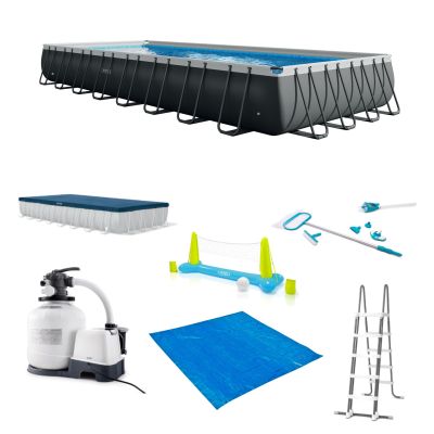 Intex 32ft x 16ft x 52" Ultra XTR Frame Pool Set with Filter Pump – Rectangular