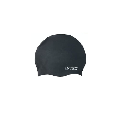 Intex Silicone Pool Swim Cap - Black (8+ Years)