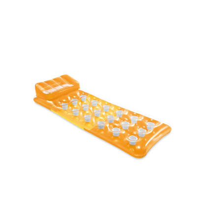 Intex Inflatable Pool Mattress | 18 - Pocket Fashion Mat | Lilo - Orange (74" x 28")