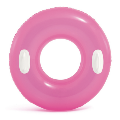 Intex Inflatable Pool Float | Hi-Gloss Tube - Pink 30" (8+ Years)