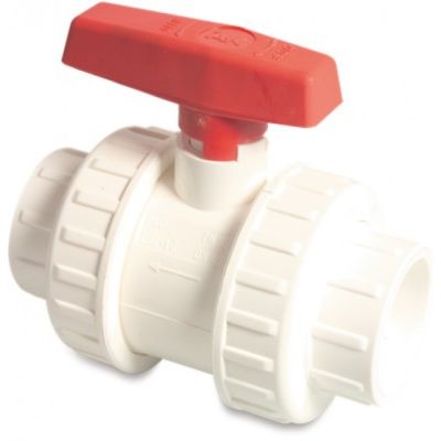 Mega Ball Valve PVC-U 2" Imperial Glue Socket 10bar White Type AK