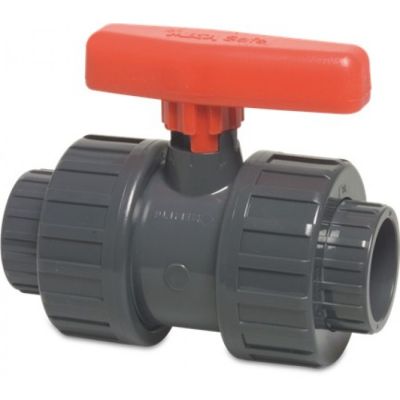 Plimex Ball Valve with Double Union PVC-U 63 mm - Type Safe 600 (with secure ball)