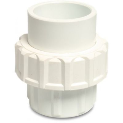 Mega Union Coupler PVC-U 2" Imperial Glue Socket 16bar White