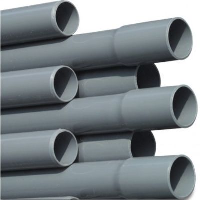 Pressure Pipe PVC-U 63 mm x 2,4 mm Glue Socket x Plain 10bar Grey 5m length - COLLECTION ONLY