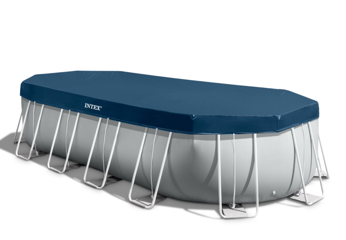 Intex 20ft x 10ft x 48" Prism Frame Pool Set with Filter Pump – Oval - Image 182692