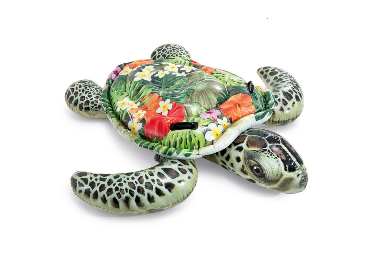 Intex Pool Float | Inflatable Realistic Sea Turtle Ride-On (3+ Years) - Image 182600