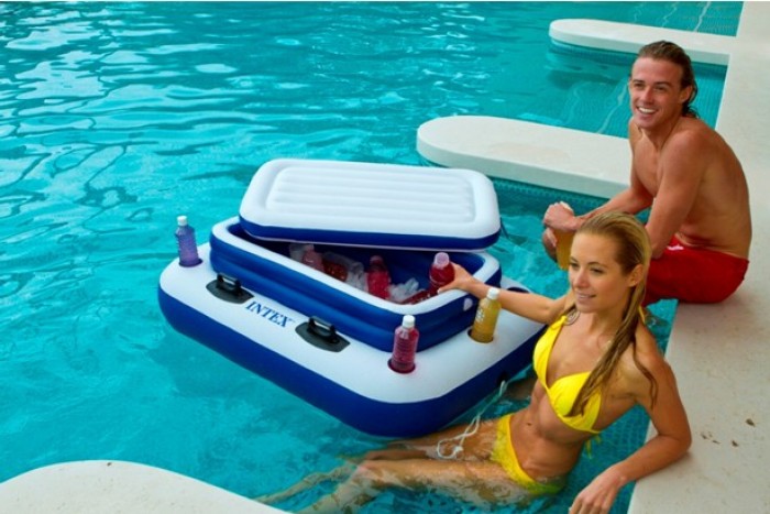 Intex Pool Inflatable Floating Drinks Cooler | Mega Chill II (45" x 38") - Image 36795