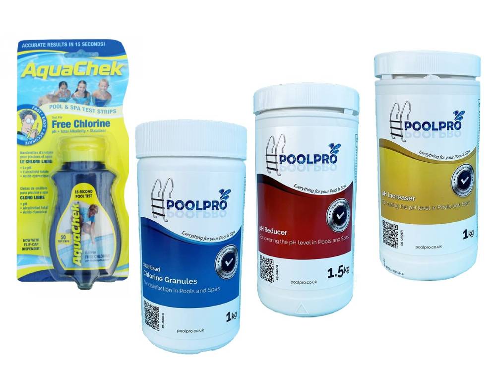 Basic Hot Tub Chemical Kit (with 1 kg Chlorine Granules) - Image 182514