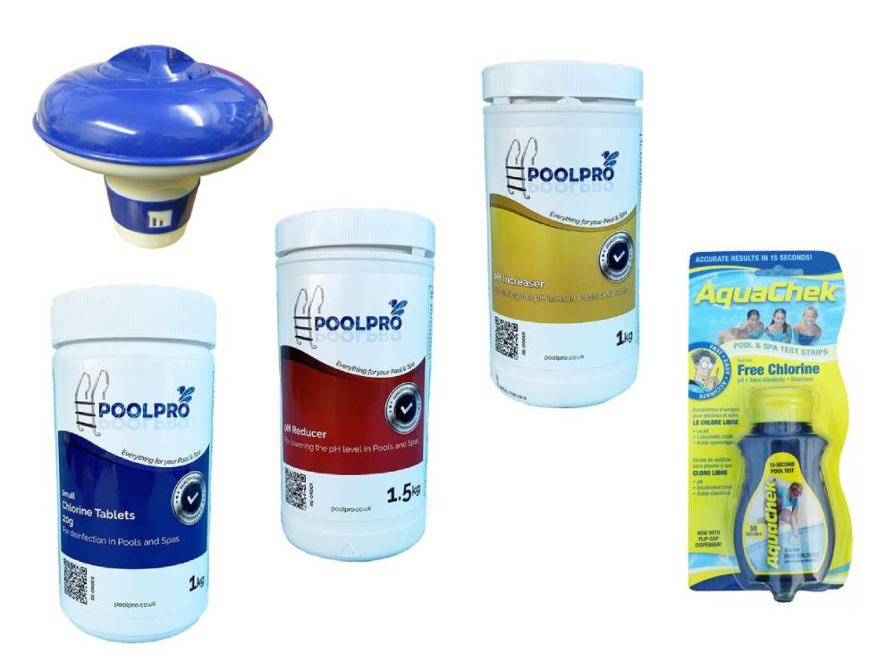 Basic Hot Tub Chemical Kit (with 1 kg Chlorine Tablets) - Image 182518