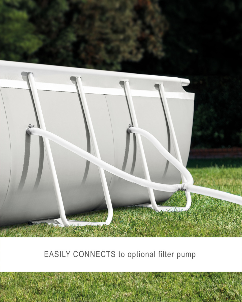 Intex 16ft x 8ft x 42" Prism Frame Pool Set with Filter Pump – Rectangular - Image 182676